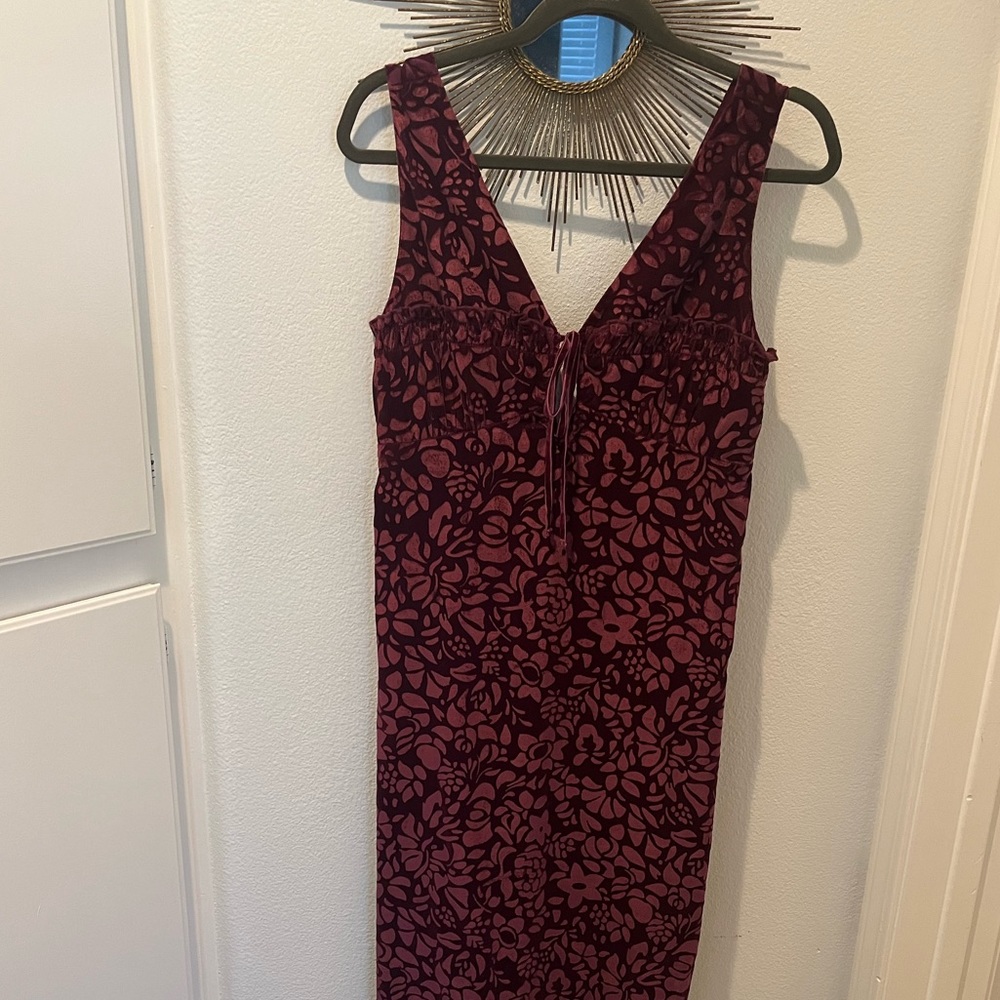 Anthropologie Velvet Slip Dress